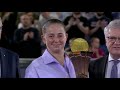 Jelena ostapenko receives the trophy in linz