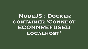 NodeJS : Docker container 