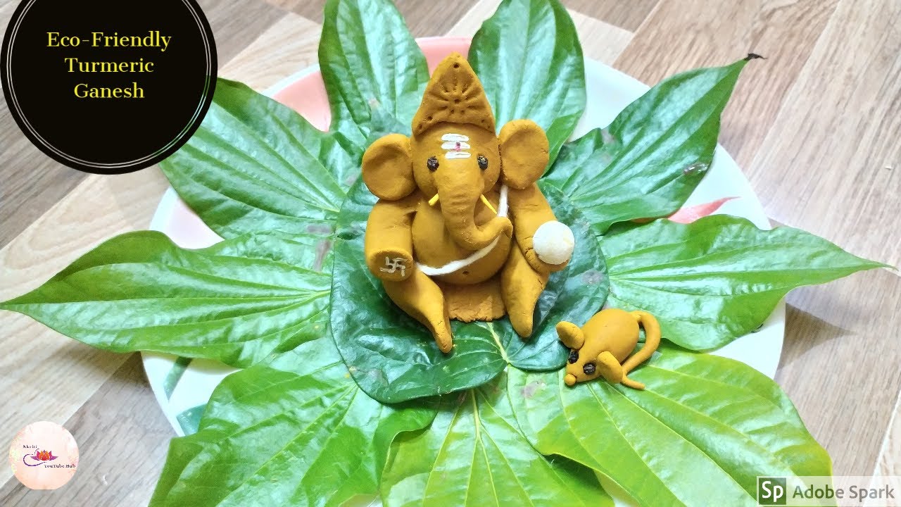 EcoFriendly Turmeric Ganesha at HomeEasy Pasupu GanapathiHow to Make