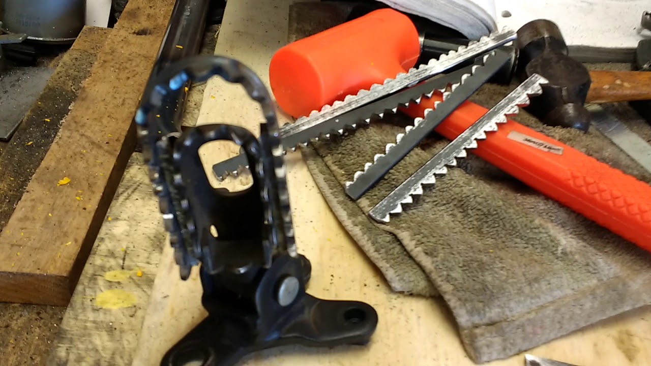 Wider Motorcycle Pegs (Yamaha XT 225) Pt. 3 YouTube