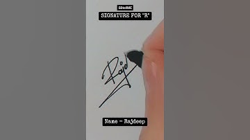 Signature for R | Rajdeep | SBtellME Calligraphy and Handwriting #shorts #signature #calligraphy