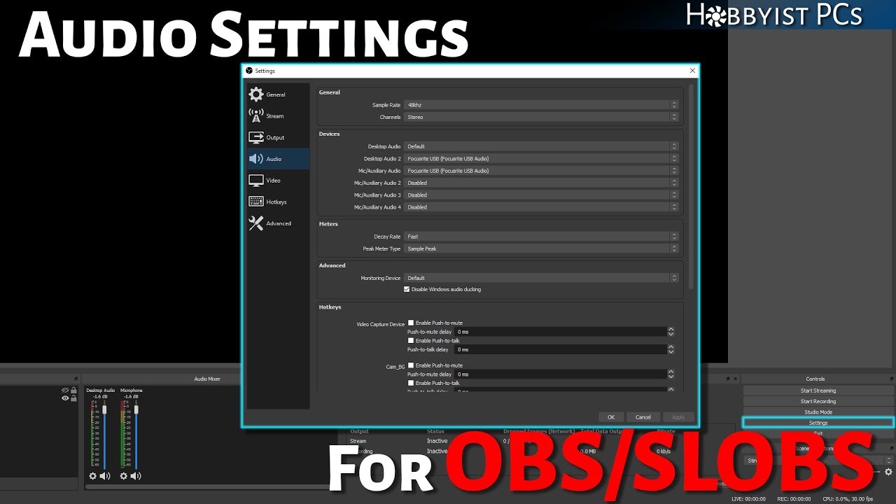 An Overview of OBS's Audio Settings - YouTube