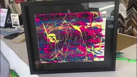 Abstract artwork custom framing by www.ModernMemoryDesign.com nj frame shop