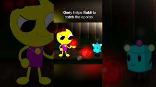 Klody Helps Bakii To Catch The Apples.