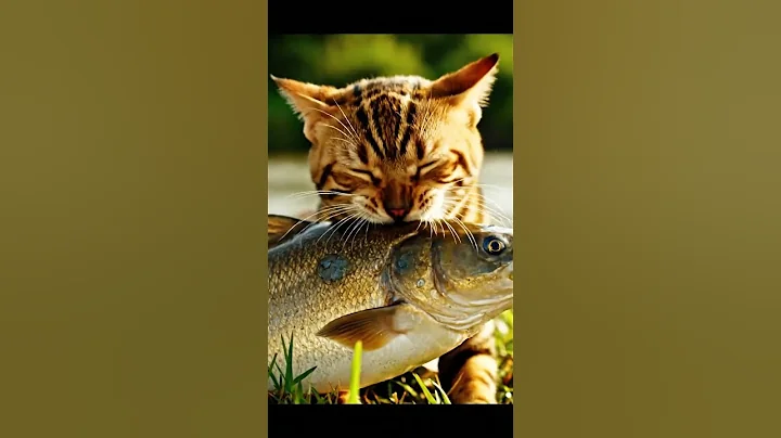 Video 11395751: cat eating fish, cute cat eating, animals adorable cats, enjoy adorable cats, funny cat