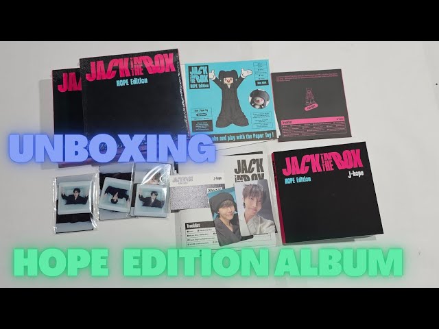 Tradução do unboxing de Tae do álbum Jack in the box Hope edition