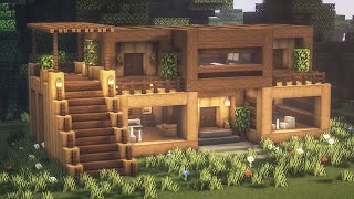بناء بيت خشبي في ماين كرافت (خورافي)🏠 How to build a house in Minecraft