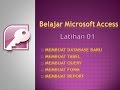 TUTORIAL MICROSOFT ACCESS INDONESIA (DATABASE SEDERHANA) FULL