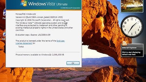 Installing Windows Vista build 5384 (Beta 2 PR)