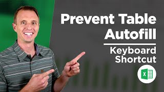 How To Disable Auto Fill In Table Formulas - Keyboard Shortcut