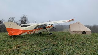 First time hot tent camping out of a plane