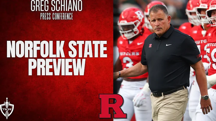 Everything Greg Schiano ahead of Norfolk State game week - Rutgers Scarlet Knights Football
