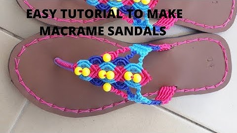 Easy steps to making macrame sandals for beginners tutorial