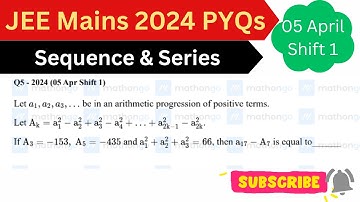 Let a1,a2,a3, __ be in A.P of positive terms. Let Aₖ = a₁² - a₂²+ a₃² - a₄² __ If A₃=-153 a₁₇ - A₇ ?