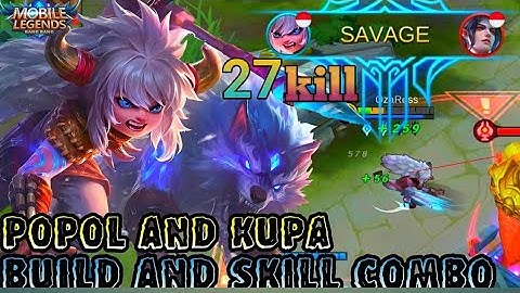 27 Kills + MANIAC!! Popol and Kupa NEW META Jungler!! - Build Top 1 Global Popol and Kupa ~ MLBB