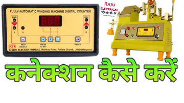 Winding machine counter meter connection
