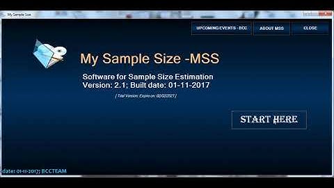 SAMPLE SIZE SOFTWARE MSS  [ BCCTEAM.COM]