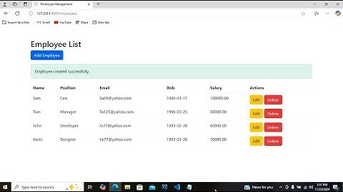Employee Management System Using Laravel