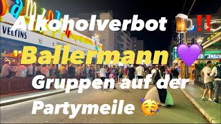 Platja de Palma 💜 Alkoholverbot auf den Straßen ‼️Megapark & Bierkönig 🥳 Partytempel Mallorca 🇪🇸☀️