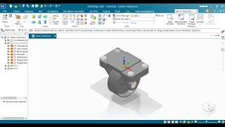 Solid Edge Community Edition tutorial 17 - Caster wheel parts and assembly