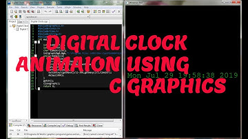 Digital Clock Animation Using C Graphics With Code
