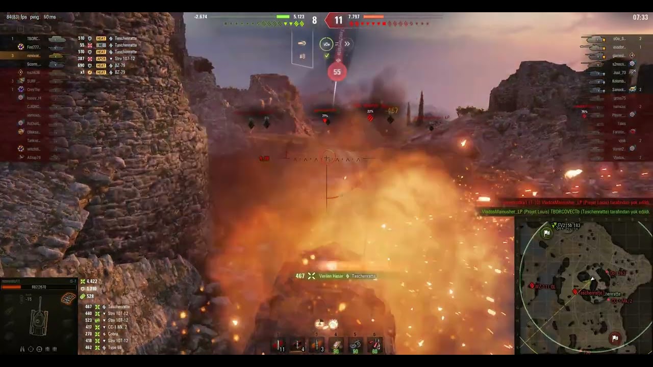 IS 7, Mines   Standard Battle Gameplay