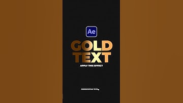 Create Golden & Silver Text in After Effects #tutorial