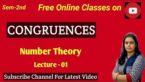 Definition & Theorems on Congruence||Chapter 2nd Number Theory B.A./B.Sc - 1st year maths