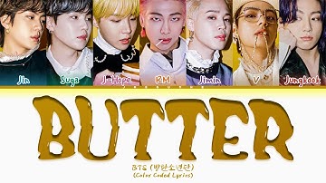 BTS (방탄소년단) "Butter" Lyrics (Color Coded Lyrics)