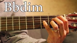 bbdim (flat diminished) chord on guitar