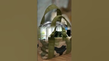 Túi vải Camo mini đa năng có quai xách tiện lợi, chất liệu canvas thân thiện môi trường