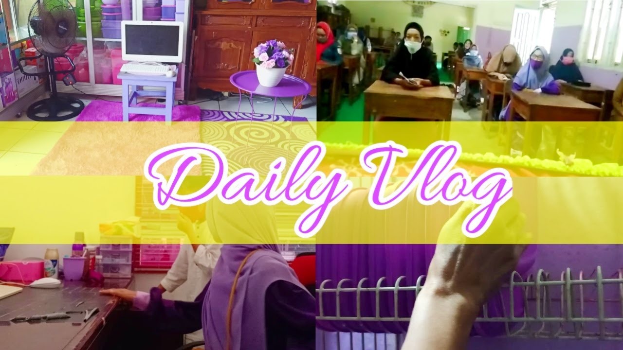 DAILY VLOG || AMBIL RAPORT, KERJA DAN RUTINITAS IRT - YouTube