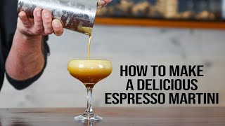 How to Make a Delicious Espresso Martini  Good Coffee, Vodka, Kahlua, Frangelico & lots of ice!