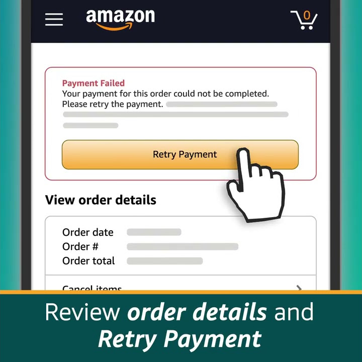 Why does my amazon order say payment revision needed