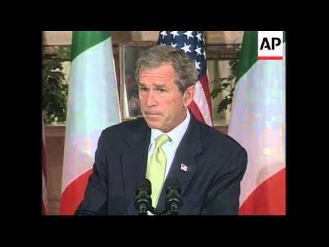 WRAP President Bush meets Irish PM Ahern, soundbite