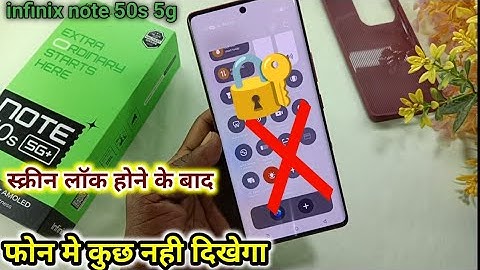 Infinix note 50s me lock screen par notification bar band kaise kare | lock screen notification off