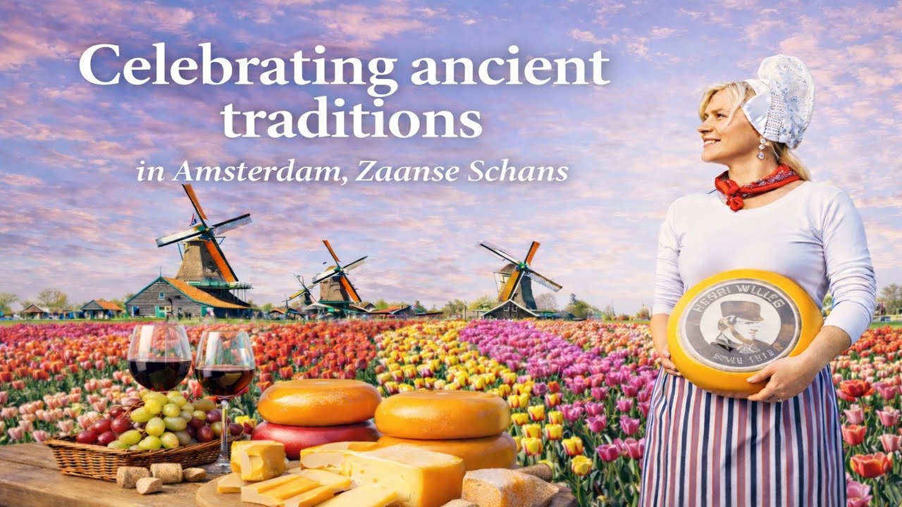 ✨🧀🇳🇱Celebrating Ancient Traditions in Zaanse Schans; windmills, cheese & Dutch culture