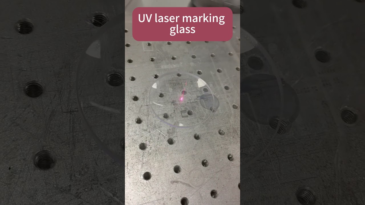 UV laser marking glass