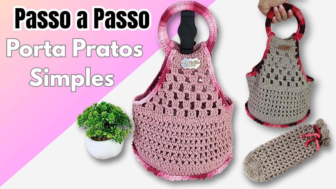 Porta Pratos Simples em Crochê | Passo a Passo com Ponto Trindade 🧶✨