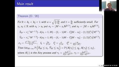 Evgeni Dimitrov, Two-point convergence of the stochastic six-vertex model to the Airy process