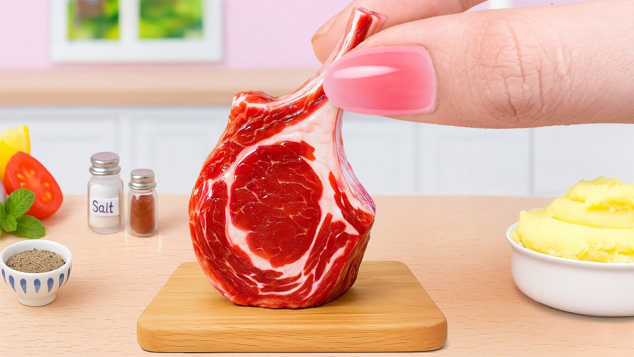 ASMR Miniature Cooking 🍱 How to Make Miniature Steak Donburi Recipe