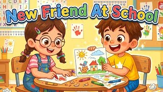 First Day of School 🏫 | Pip Makes a Friend | English Cartoon for Toddlers