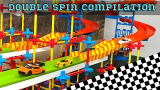 Diecast Cars Racing Tournament | Double Spin Track Race | Mega Compilation