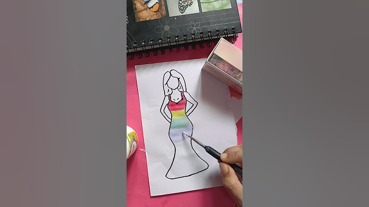 Lets paint the dress with acrylic technique✨😍 #fashionart #art #satisfyingart