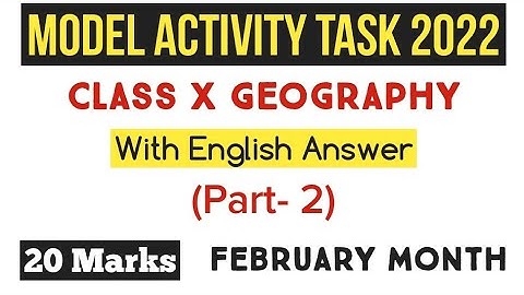 Model Activity Task Class X Geography || Class 10 Geography model activity task in Urdu and English