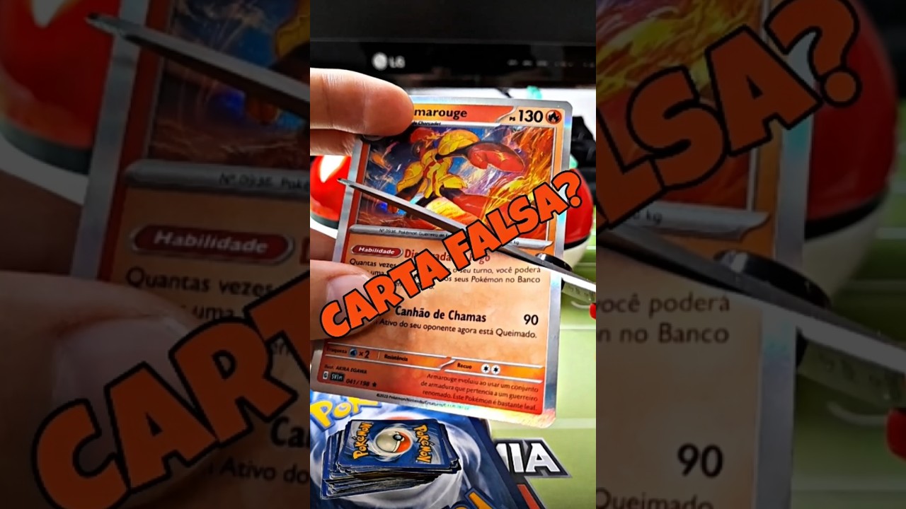 Carta falsa de pokémon! #pokemon
