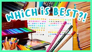 Swatching & testing coloured pencils! Luminance vs Prismacolor vs Polychromos ✏️