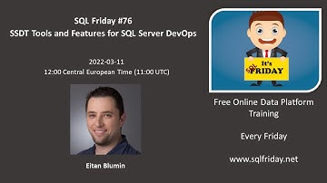 SQL Friday #76 - SSDT Tools and Features for SQL Server DevOps