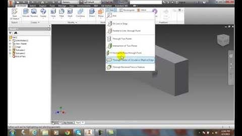 Inventor 05-17 Creating a Work Axis through Selected Objects