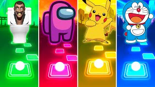 Skibidi Toilet VS Among Us VS Pikachu VS Doraemon - Tiles Hop EDM Rush screenshot 5